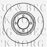 Freno de disco delantero BBD4724 Borg&beck