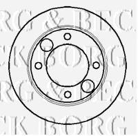 Disco de freno trasero BBD4536 Borg&beck