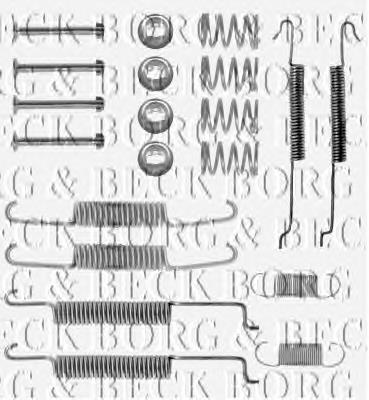 BBK6099 Borg&beck kit de montaje, zapatas de freno traseras