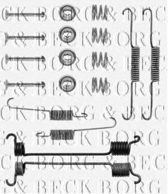 BBK6067 Borg&beck kit de montaje, zapatas de freno traseras