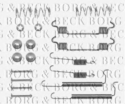 BBK6075 Borg&beck kit de montaje, zapatas de freno traseras