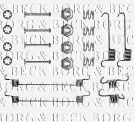 BBK6077 Borg&beck kit de montaje, zapatas de freno traseras