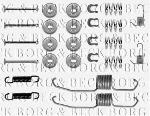 Kit de montaje, zapatas de freno traseras BBK6108 Borg&beck