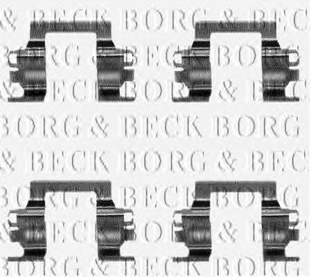 BBK1066 Borg&beck conjunto de muelles almohadilla discos traseros