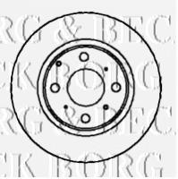 Freno de disco delantero BBD5868S Borg&beck