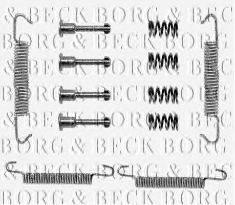BBK6007 Borg&beck kit de montaje, zapatas de freno traseras