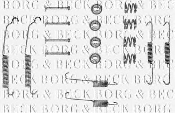 BBK6010 Borg&beck kit de montaje, zapatas de freno traseras