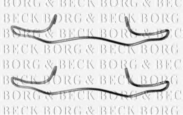 BBK1180 Borg&beck conjunto de muelles almohadilla discos delanteros