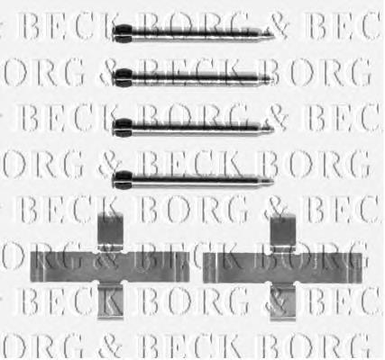 Juego de reparación, pastillas de frenos BBK1177 Borg&beck