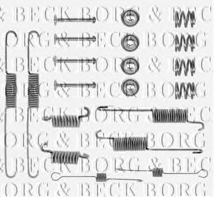 BBK6024 Borg&beck kit de montaje, zapatas de freno traseras