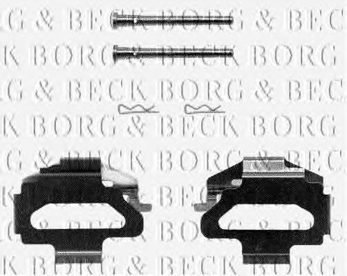 BBK1125 Borg&beck juego de reparación, pastillas de frenos