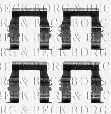 BBK1095 Borg&beck conjunto de muelles almohadilla discos delanteros