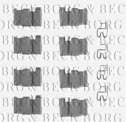 BBK1165 Borg&beck conjunto de muelles almohadilla discos traseros