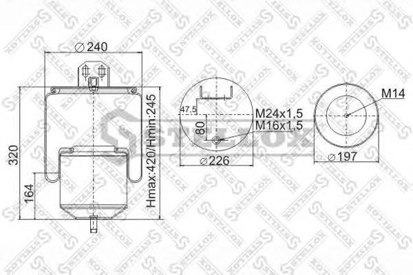 90-64161-SX Stellox muelle neumático, suspensión