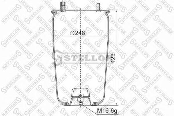 9049600SX Stellox muelle neumático, suspensión