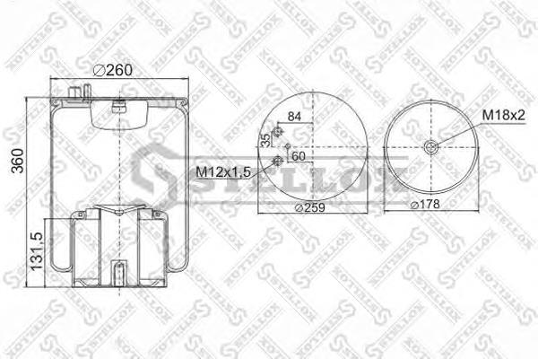 90-48821-SX Stellox muelle neumático, suspensión