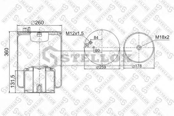 9048841SX Stellox muelle neumático, suspensión