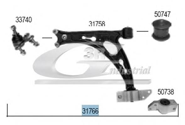 31766 3RG barra oscilante, suspensión de ruedas delantera, inferior izquierda