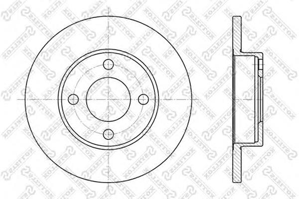 60204718SX Stellox freno de disco delantero