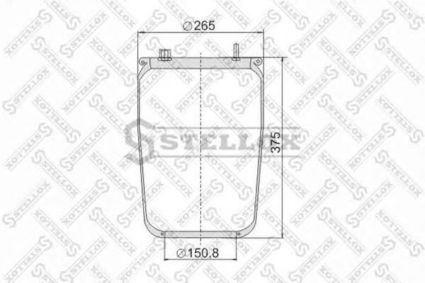 9008360SX Stellox muelle neumático, suspensión, eje trasero