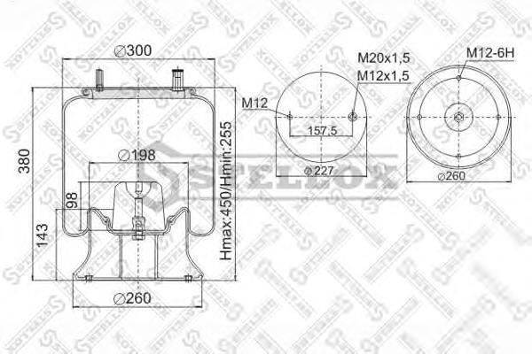 90-41561-SX Stellox muelle neumático, suspensión