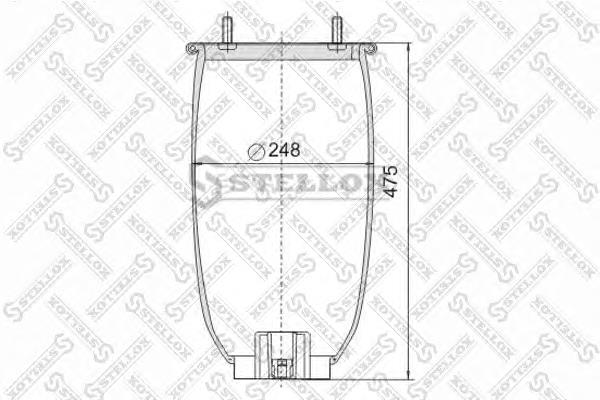 9041570SX Stellox muelle neumático, suspensión