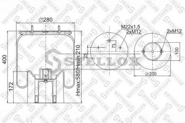 90-41572-SX Stellox muelle neumático, suspensión