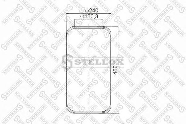 9018880SX Stellox muelle neumático, suspensión, eje delantero