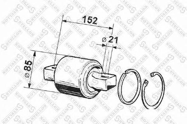 84-12010-SX Stellox silentblock para barra panhard trasera