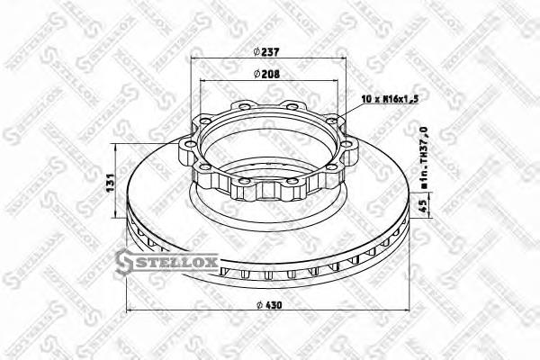 8500749SX Stellox freno de disco delantero