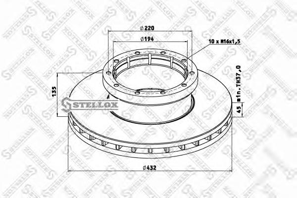 8500753SX Stellox freno de disco delantero