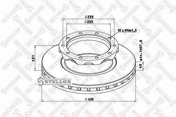 8500752SX Stellox freno de disco delantero