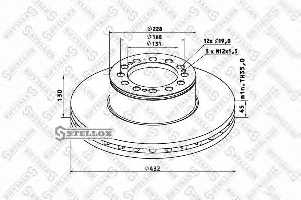 8500714SX Stellox freno de disco delantero