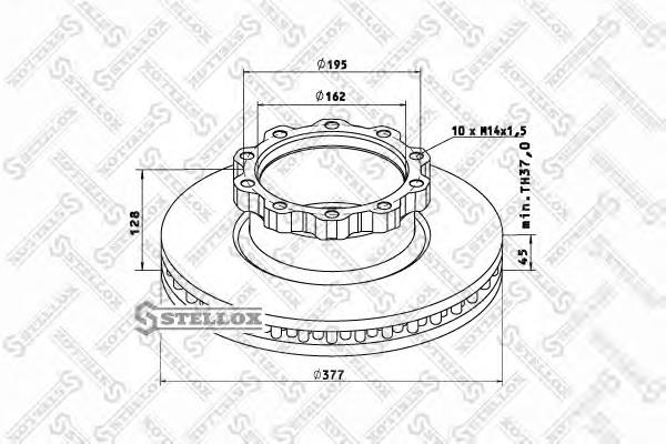 8500712SX Stellox freno de disco delantero