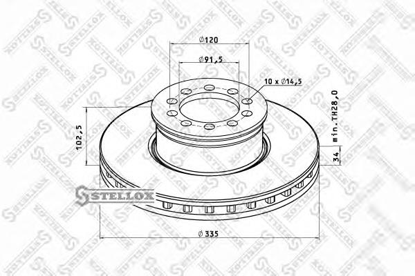 8500726SX Stellox freno de disco delantero