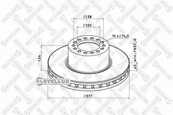 8500727SX Stellox freno de disco delantero