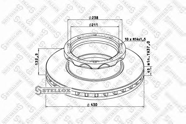 8500728SX Stellox freno de disco delantero