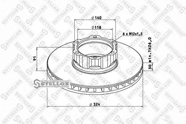 8500723SX Stellox freno de disco delantero