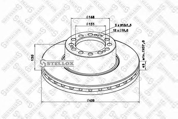 85-00815-SX Stellox disco de freno trasero