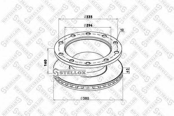 8500807SX Stellox freno de disco delantero