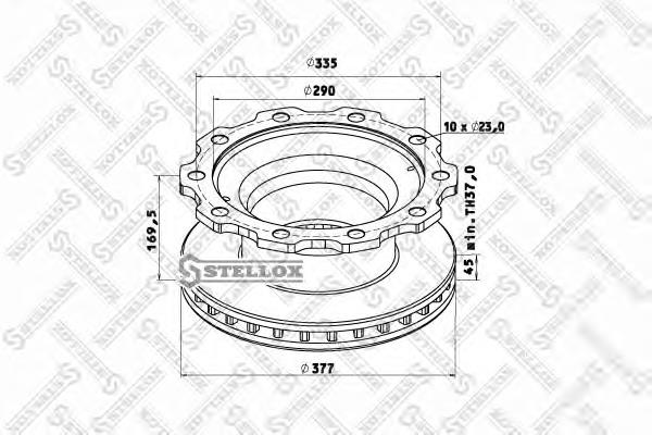 8500806SX Stellox disco de freno trasero