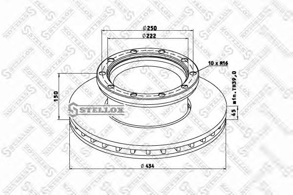 8500791SX Stellox disco de freno trasero