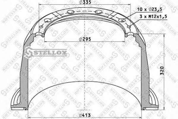 8500035SX Stellox freno de tambor trasero