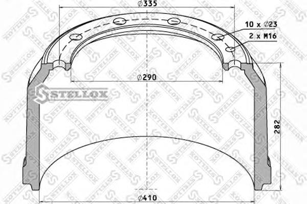 8500034SX Stellox freno de tambor trasero