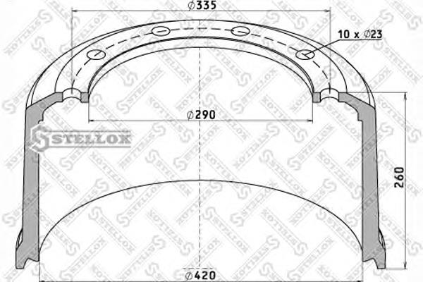 8500049SX Stellox freno de tambor trasero