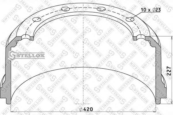 8500044SX Stellox freno de tambor trasero