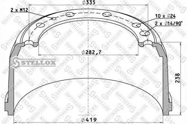 8500043SX Stellox freno de tambor trasero