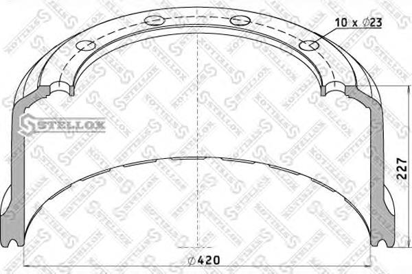 8500046SX Stellox freno de tambor trasero