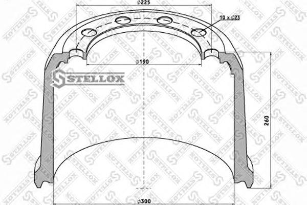 8500124SX Stellox freno de tambor trasero