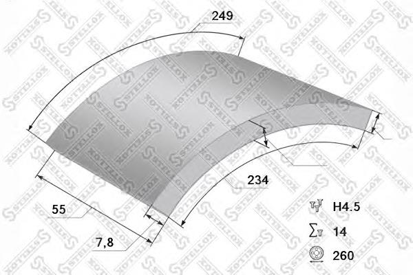 8501152SX Stellox forron del freno delantero (camion)